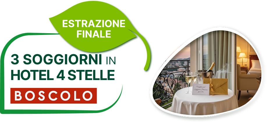 Estrazione finael 3 soggiorni in hotel 4 stelle Boscolo